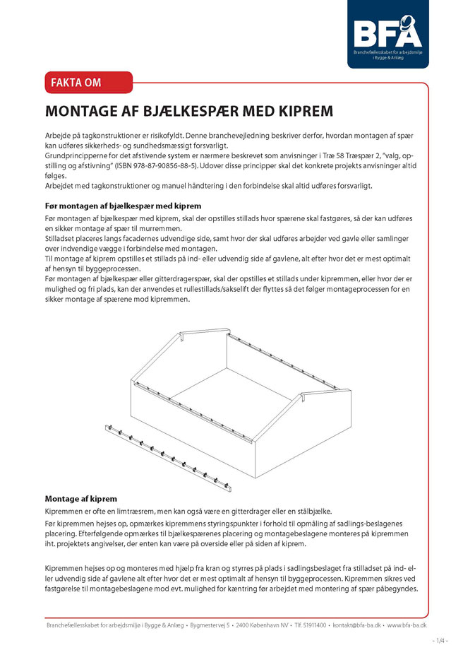 Forhåndsvisning af produktet Montage af bjælkespær med kiprem