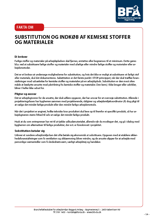 Forhåndsvisning af produktet Substitution og indkøb af kemiske stoffer og materialer