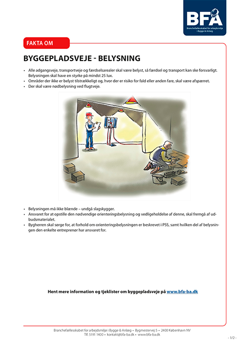 Forhåndsvisning af produktet Byggepladseveje – Belysning